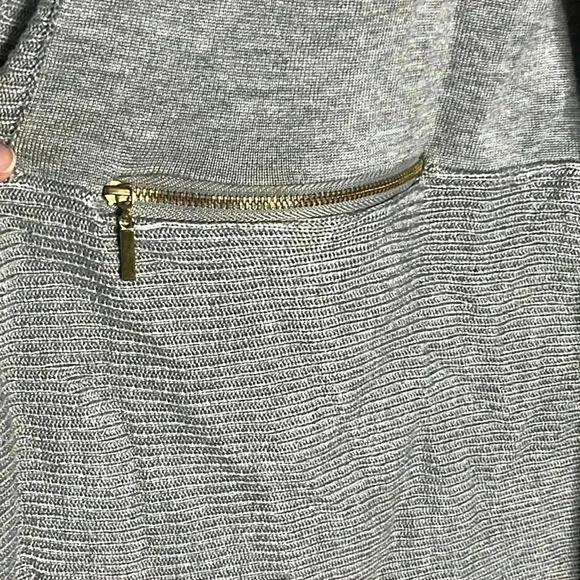 Magaschoni Open Front Long Cardigan Sweater Grey Size L - Picture 6 of 7